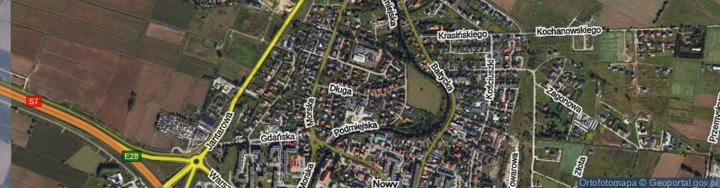 Zdjęcie satelitarne Długa ul.